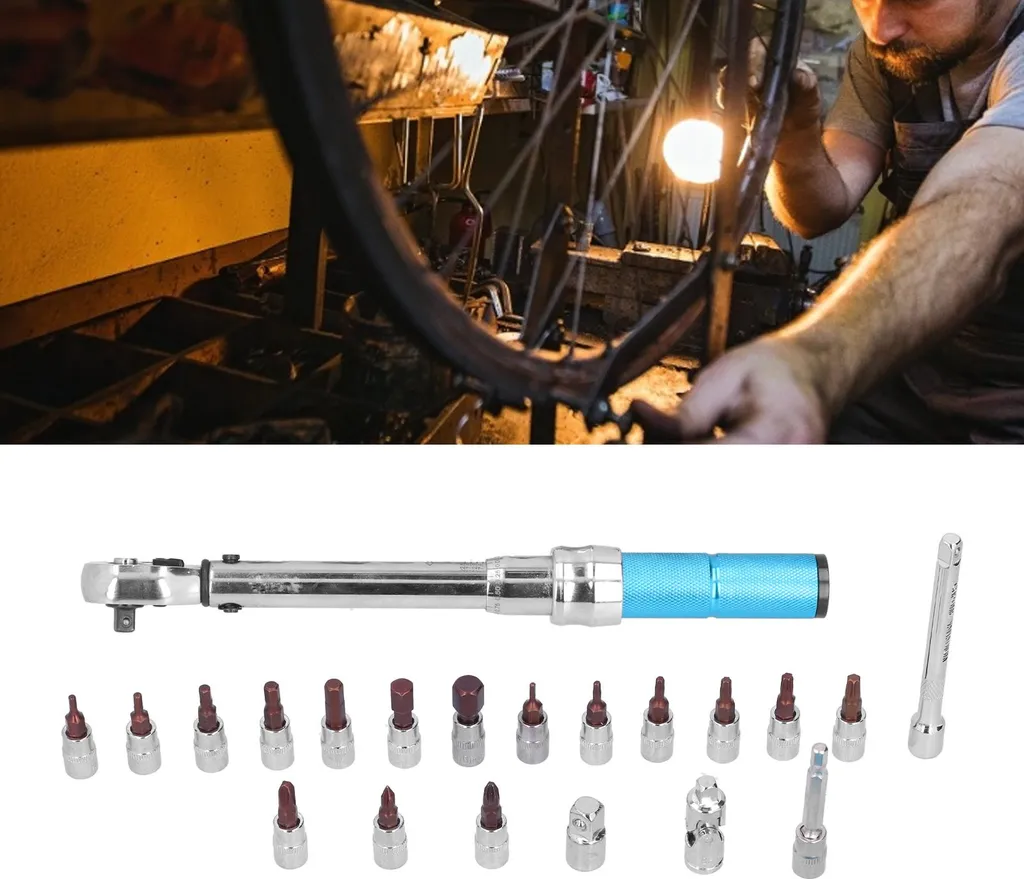 Coffret clé dynamométrique réglable 1/4 pouce pour mécanique de cycles - 12