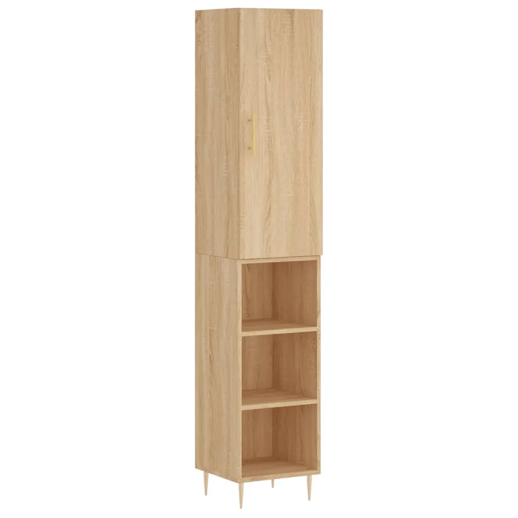 Credenza rovere Sonoma 34,5x34x180 cm Materiale a base di legno