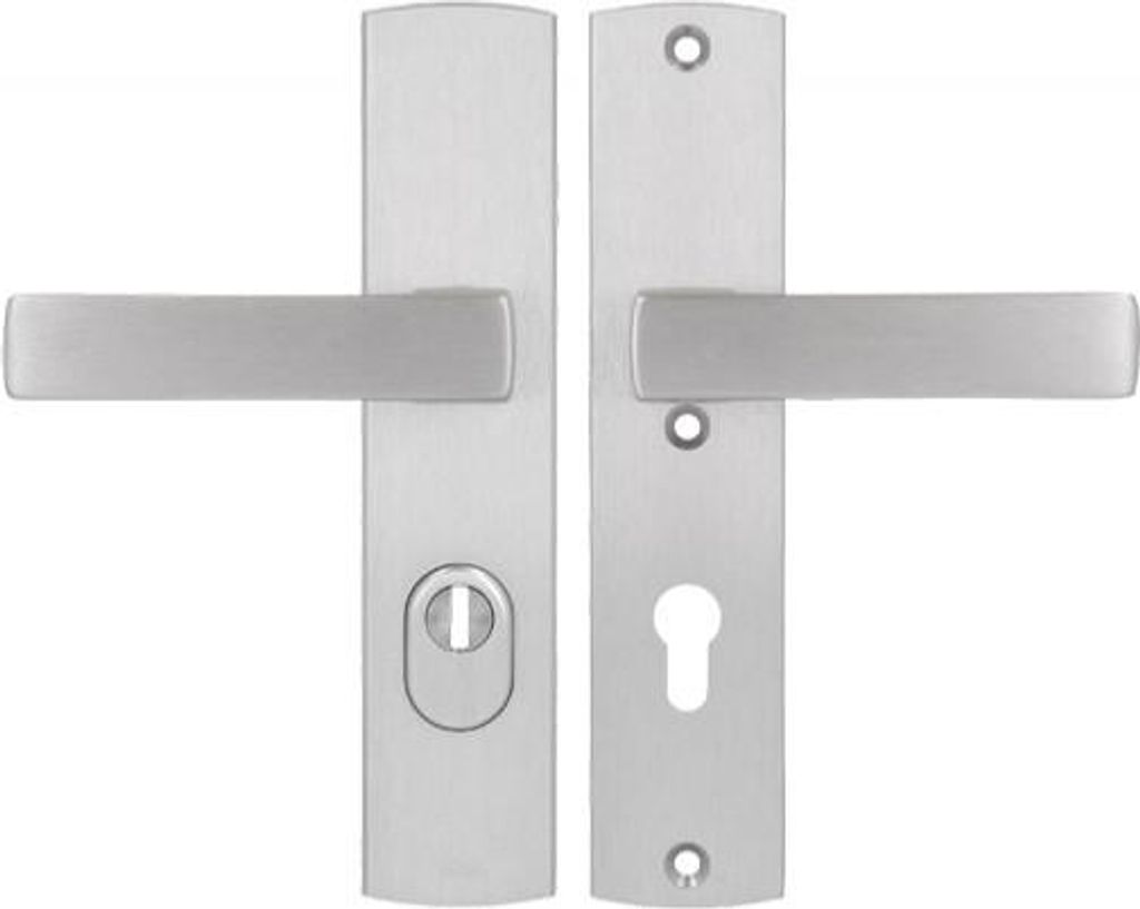 Axa Apollo Premium 72 WB Griff, Klasse 3, mit FLEX-Einsatzschutz (Brandschutz), Farbe F6 - Edelstahl (Türstärke 74-83 mm)