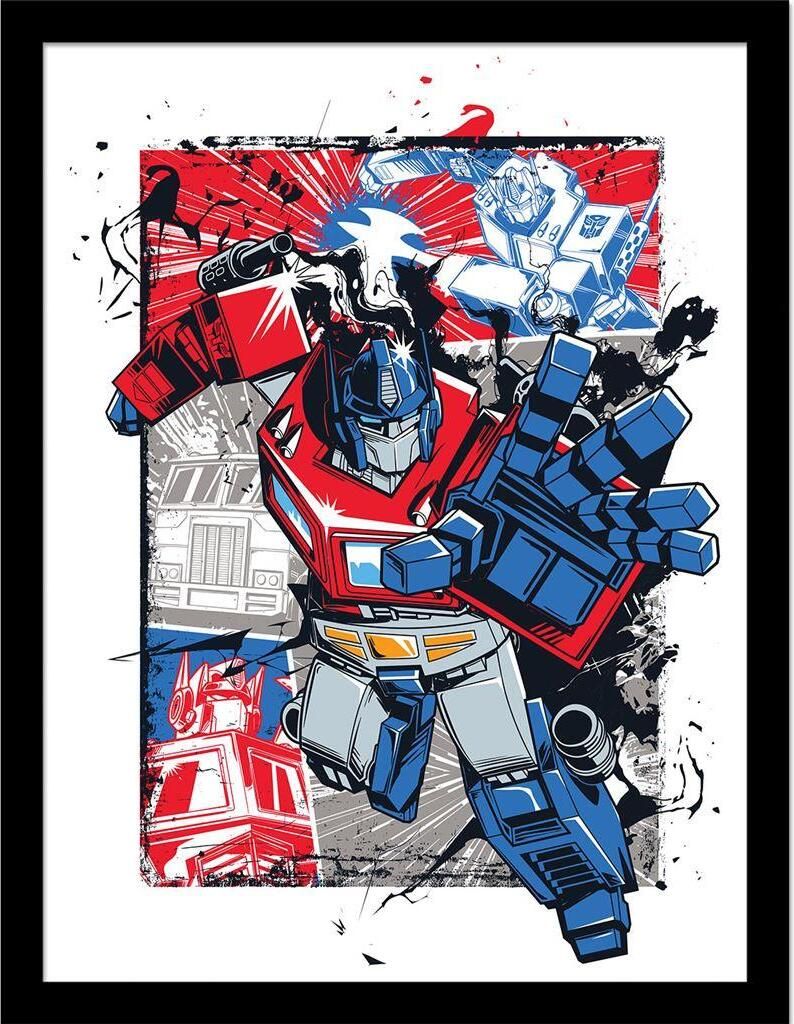 Transformers - Gerahmtes Poster PM11279 (40 cm x 30 cm) (Rot/Blau/Grau)