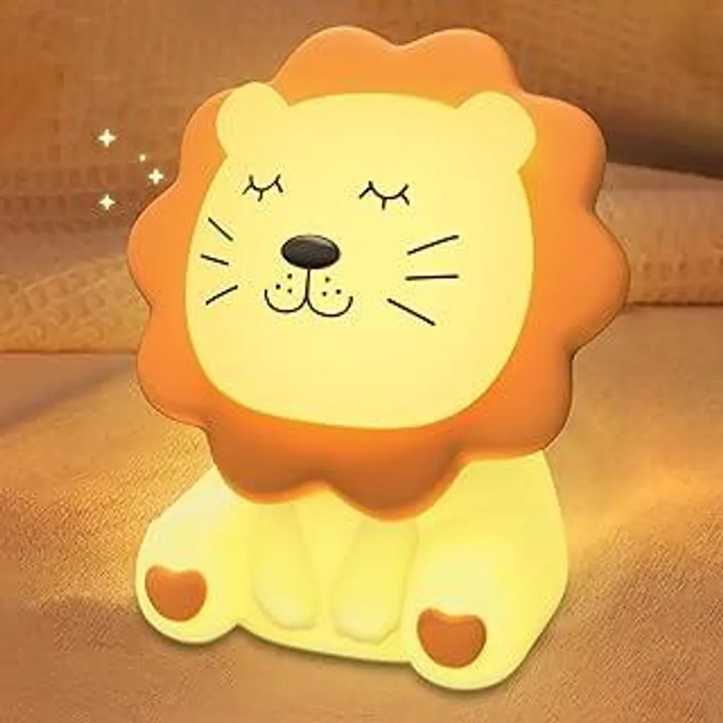 GoLine Gatto Luce Notturna LED, Regali per Lei, Luce Notte Bambini, Regalo Donna, Luce Notturna per Bambini, Lampada da Tavolo, Lampada Notturna Comodino LED, Luci Notturne LED per Cameretta Ragazzi