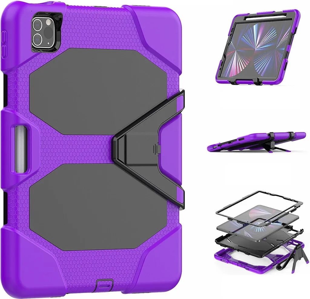 Custodia per iPad Pro 11" e Air4/5 con supporto per stilo viola - 4