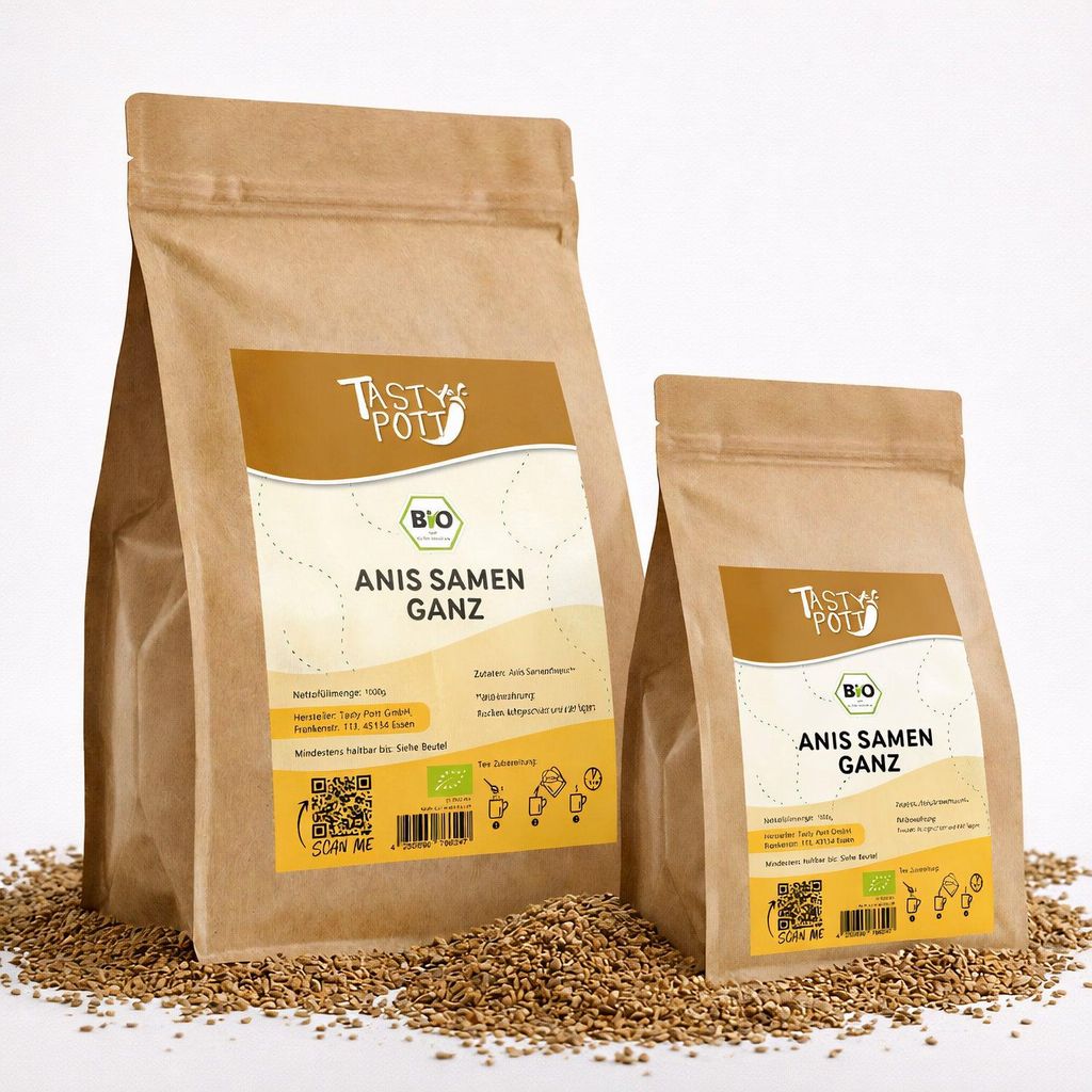 Tasty Pott  Anis Samen ganz - im Beutel - 500g Produktbild 