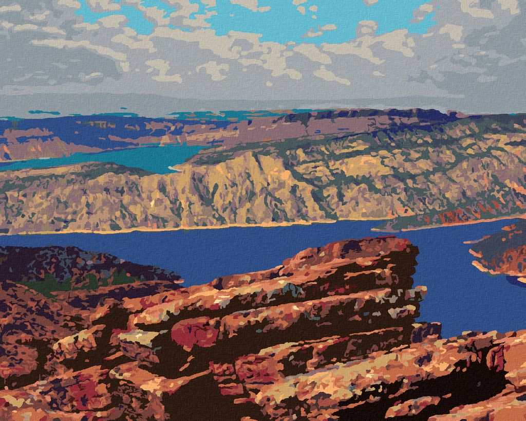 Zuty - Malen nach Zahlen - FLAMING GORGE WASSERSPEICHER, 40x50 cm, ohne Keilrahmen