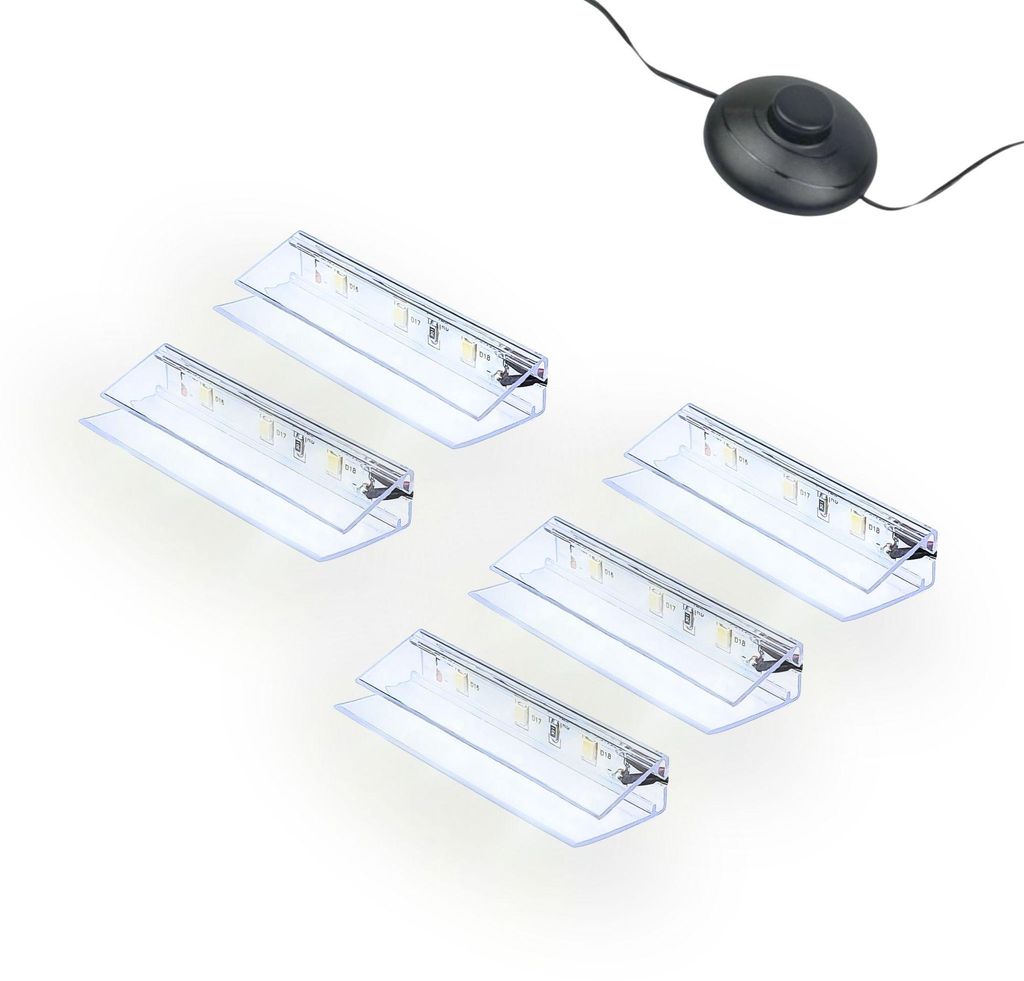 kalb | LED Glaskantenbeleuchtung Clip Set 3000K/5000K Produktbild 