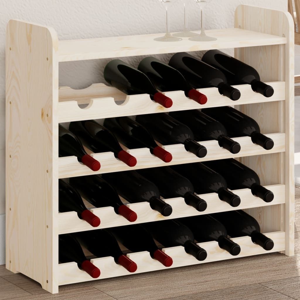 "2026 Promotion" Weinregal mit Oberplatte 67,5x25x60 cm Massivholz Kiefer - Weinregale CC23223