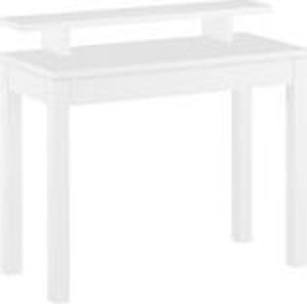 Waschweißer Tisch mit Ablage, Schminktisch, 100x45 Kiefer massiv weiß 90.70-55AW-82-90-10