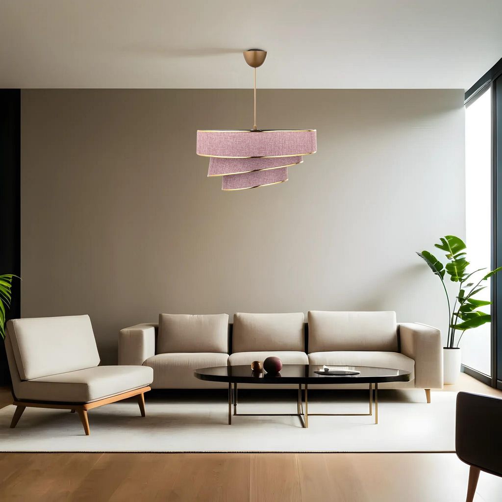 Opviq, Couper - Powder, Gold, Kronleuchter, Pulver, Baumwolle, 40 x 40 x 72 cm
