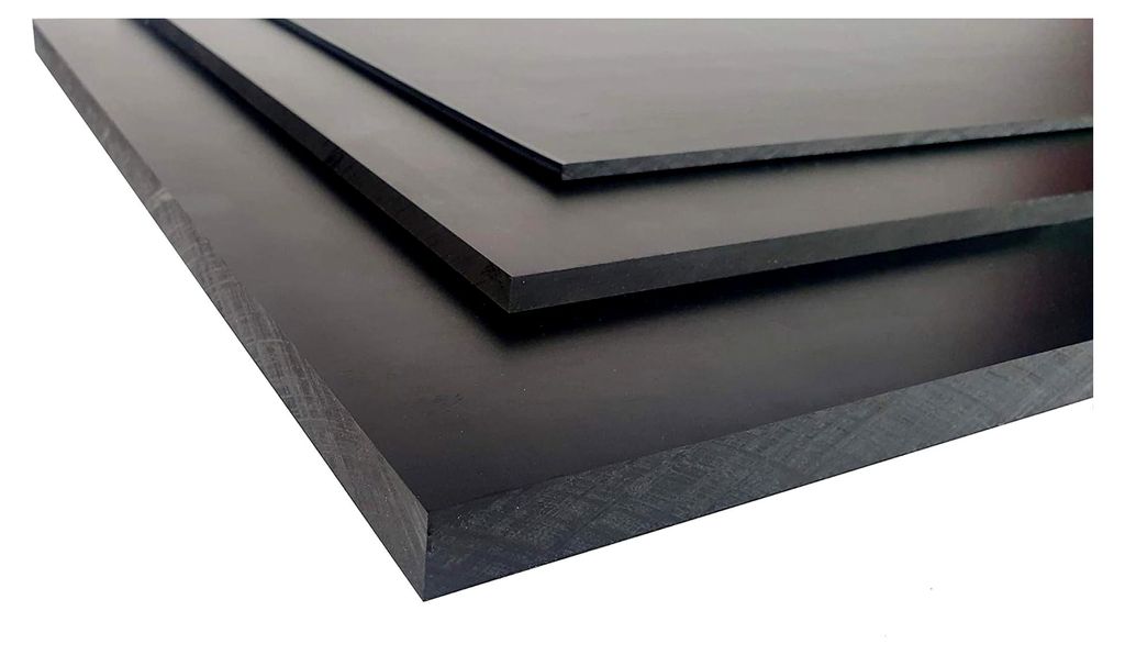 Polyethylenplatte PE-HD 1-30 mm schwarz in verschiedenen Formaten (6,0 mm, 1000 x 495 mm)