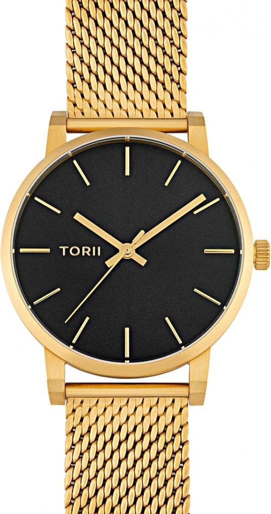 Die Damen- und Herrenuhr TORII G41GG.BG in klassischem goldenem Fashion-Design.