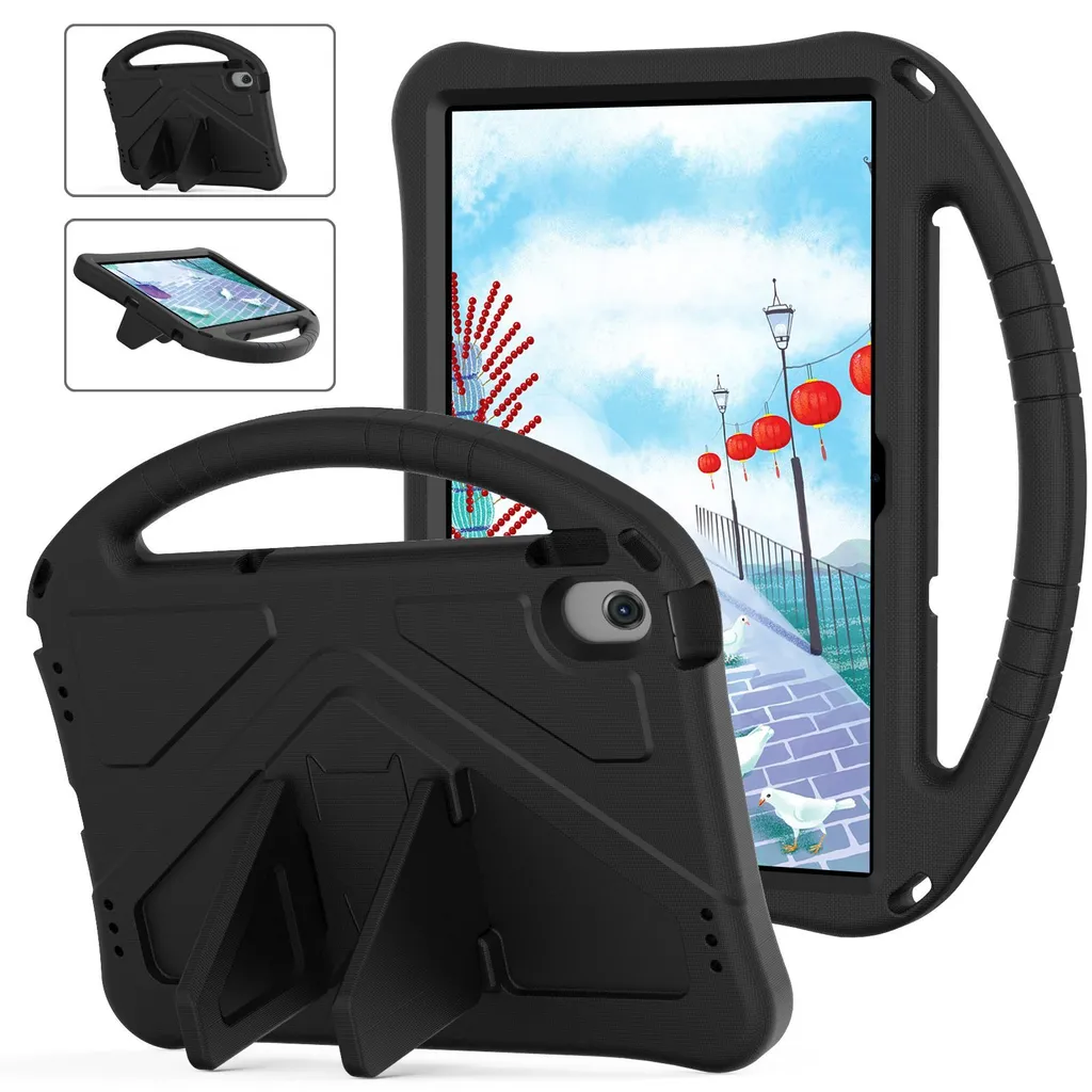 Custodia per bambini per Huawei MatePad 11 2023 / 2021, custodia antiurto leggera in EVA con supporto pieghevole e maniglia nera
