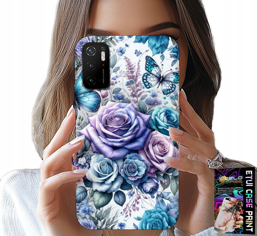 Fall Für Xiaomi Poco M3 Pro 5G - Florale Muster Rosen Fall + Glas