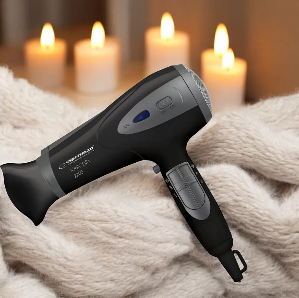 Sèche-cheveux noir ESPERANZA EBH005K idéal pour brushing rapide matin - 7