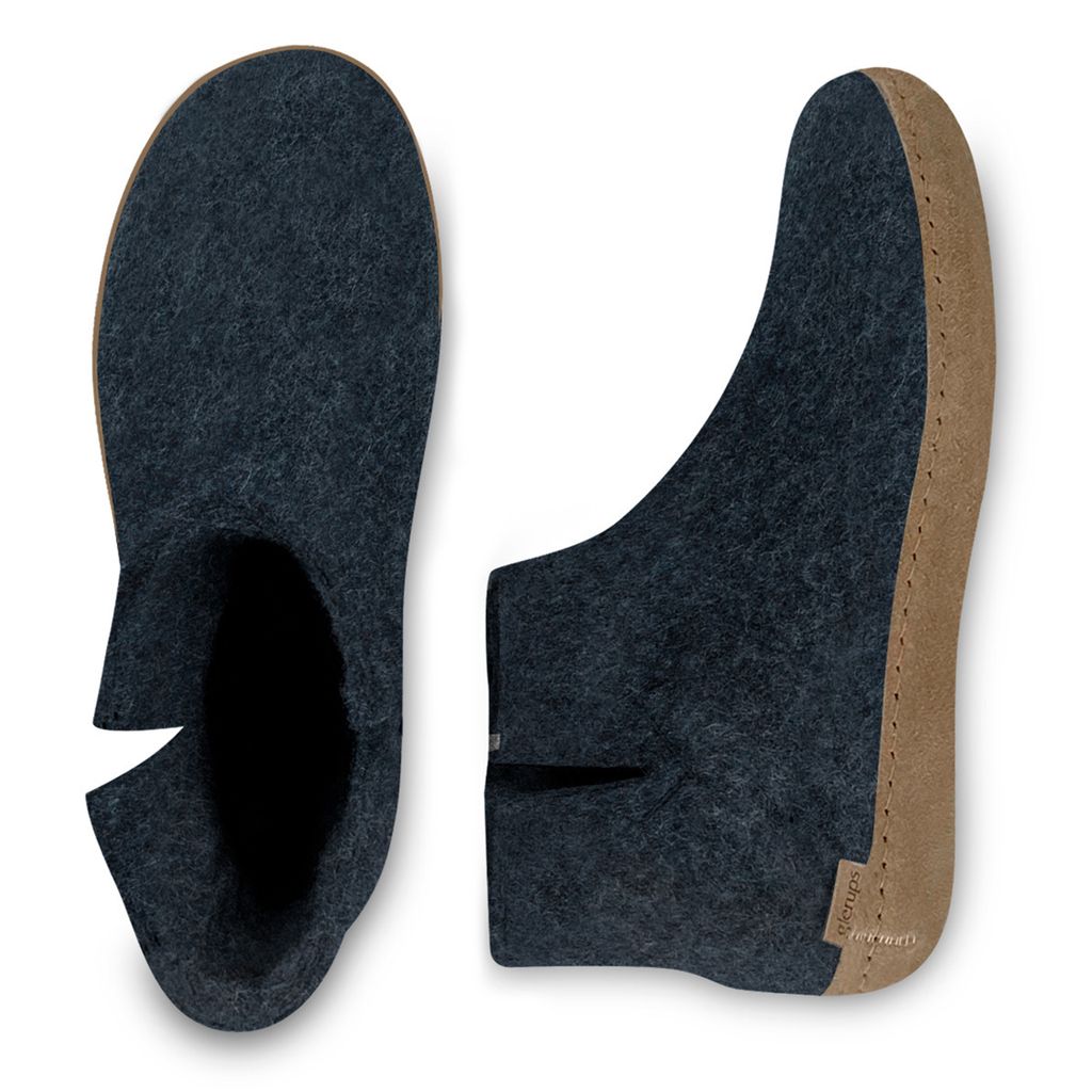 glerups Ledersohle Boots Natürliches Material, Schützt vor Geruch, Bequem und weich