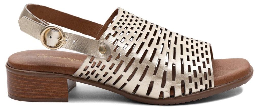 Damen Sommer Sandalen aus Naturleder Beige