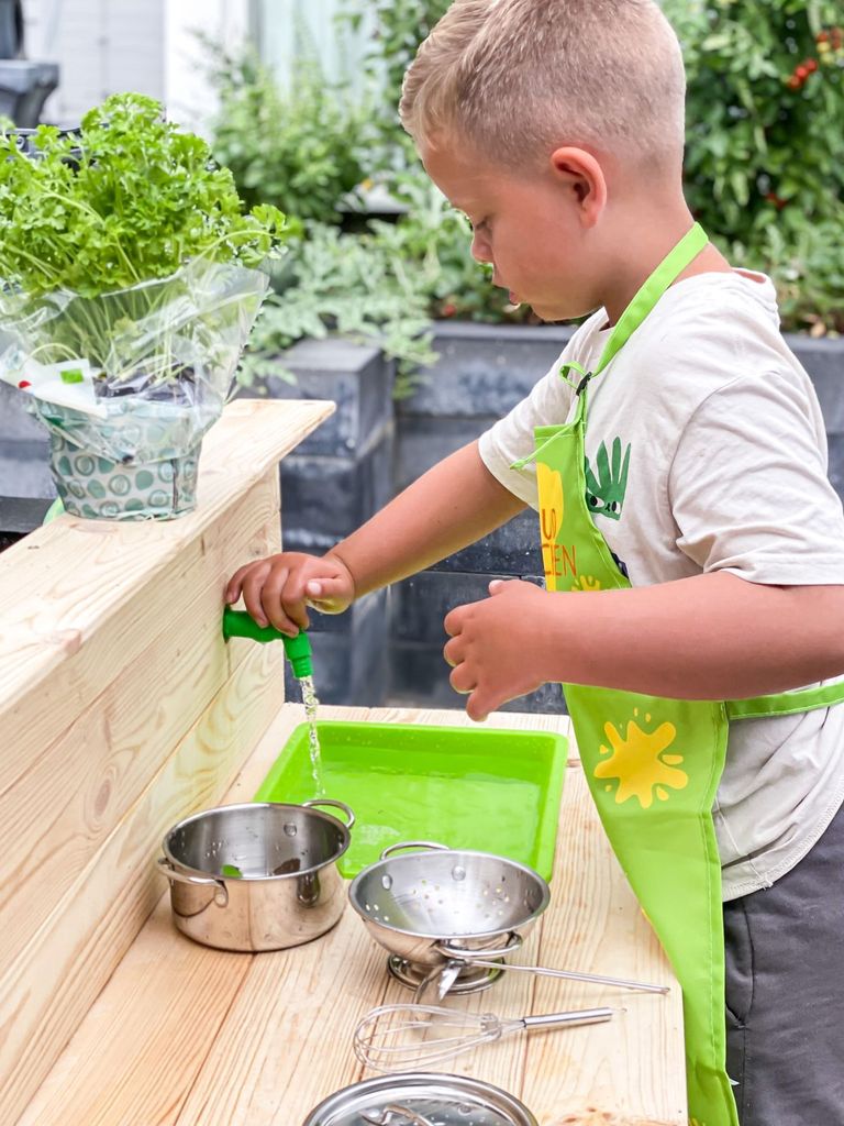 Rivanto® Kinder Matschküche ausHolz, Größe L, Spielzeug Produktbild 3