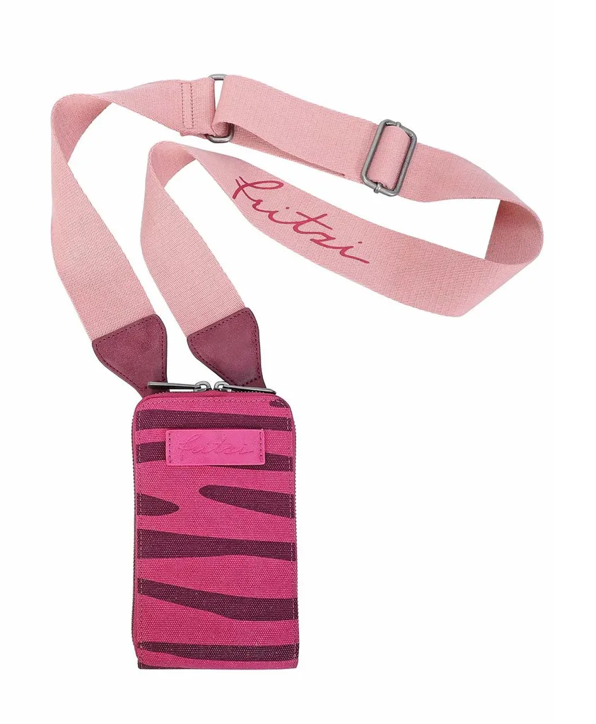 Porta Cellulare Fritzi aus Preußen Izzy08 Jozy Zebra Rosa - Canvas Vegan