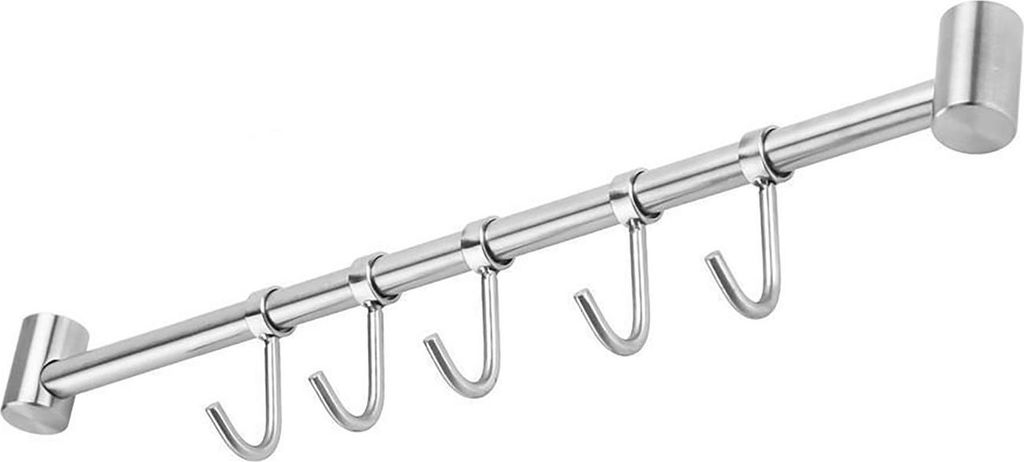 Intirilife Edelstahl Küche Hängeleiste mit 5 Haken - Küchen Produktbild 