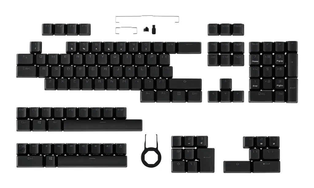 Touches de rechange Asus ROG PBT pour réparer un clavier usé noir