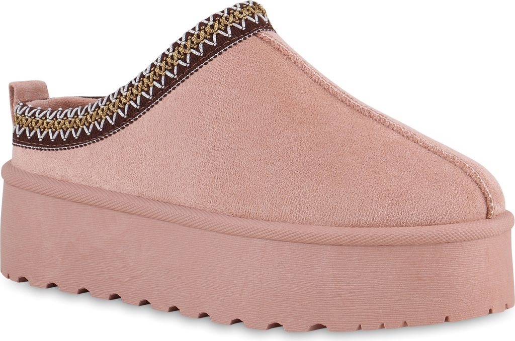 VAN HILL Damen Warm Gefütterte Pantoffeln Hausschuhe Produktbild 