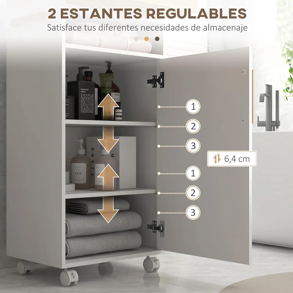 Solution rangement salle de bain : armoire compacte durable coloris blanc - 5