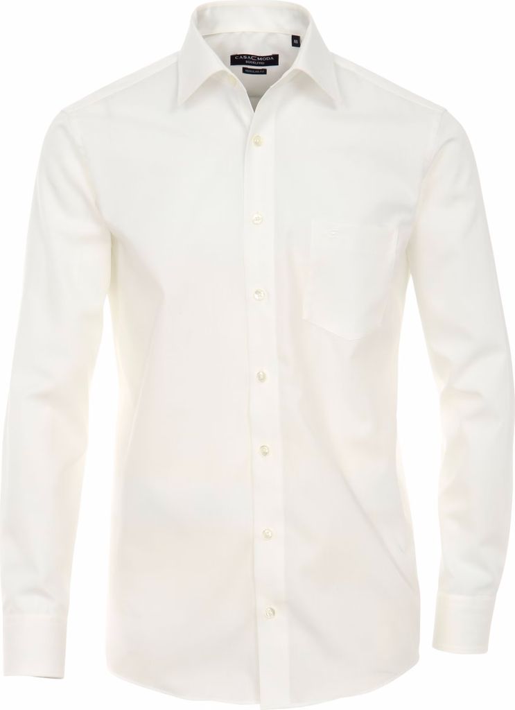 CASAMODA Herren Businesshemd 72er Langarm Kent Comfort-Fit Creme 54
