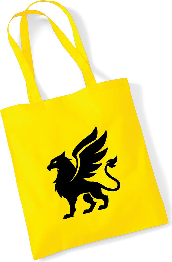 Huuraa Jutebeutel Greif Silhouette 10 Liter Yellow Baumwolle Tasche Geschenkidee