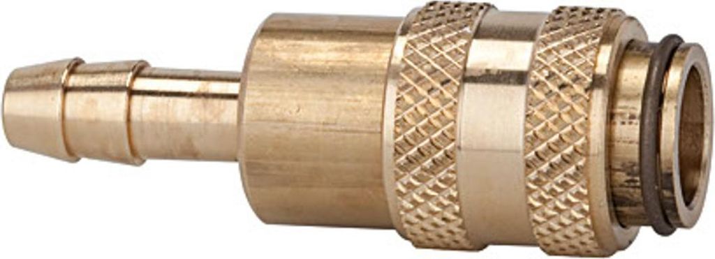 Riegler Schnellverschlusskupplung NW 5, Messing blank, Tülle LW 4