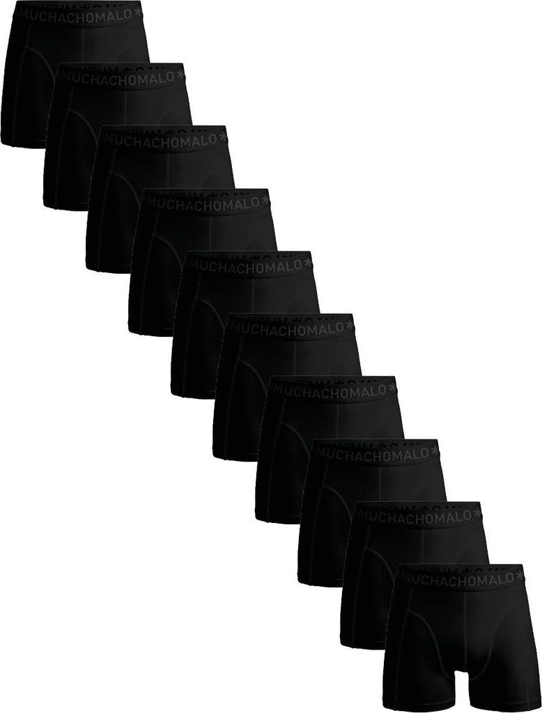 Muchachomalo Herren Boxershorts – 10er Pack – Baumwolle Stretch – Bequeme Unterwäsche – Größe M - U-SOLID1010-1163