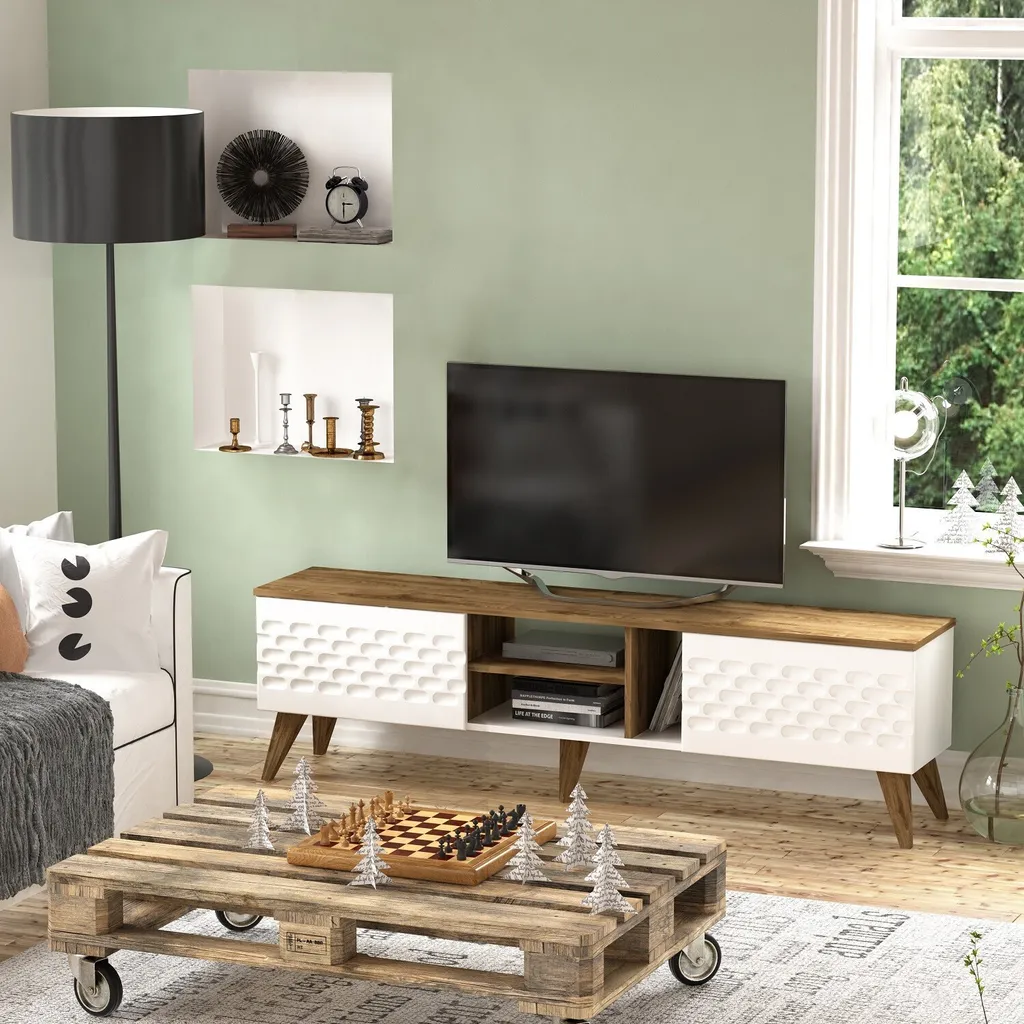 Optimisez votre Rangement Salon avec le Meuble TV EggZNA 180cm
