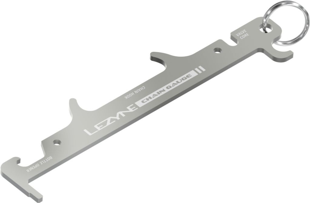 Lezyne Unisex – Erwachsene Kettenmesslehre Fahrrad Werkzeug, Silber, Für 5-12-fach Ketten