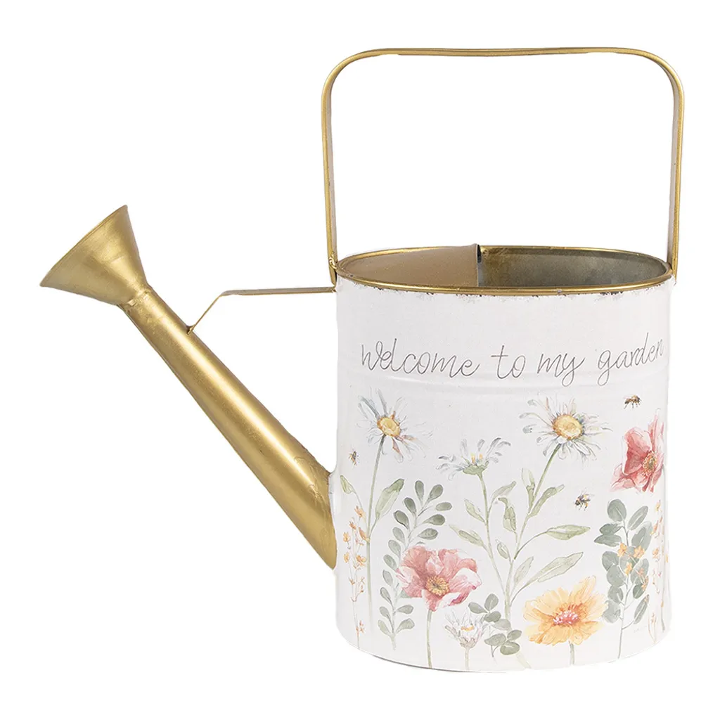 Arrosoir Blanc Déco pour Fleurs Séchées et Décoration de Salon Chic