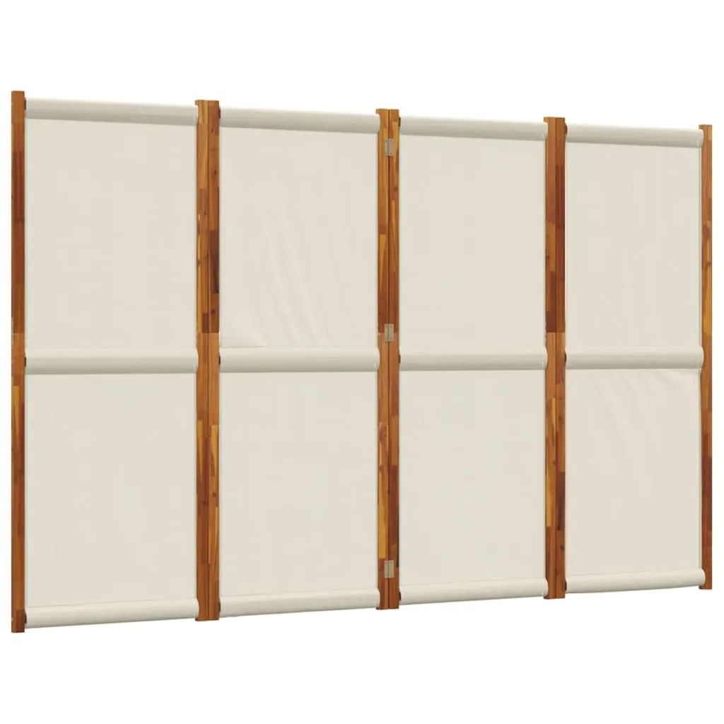 vidaXL Paravent 4 pièces gris clair 280x180 cm pour séparation d'intérieur