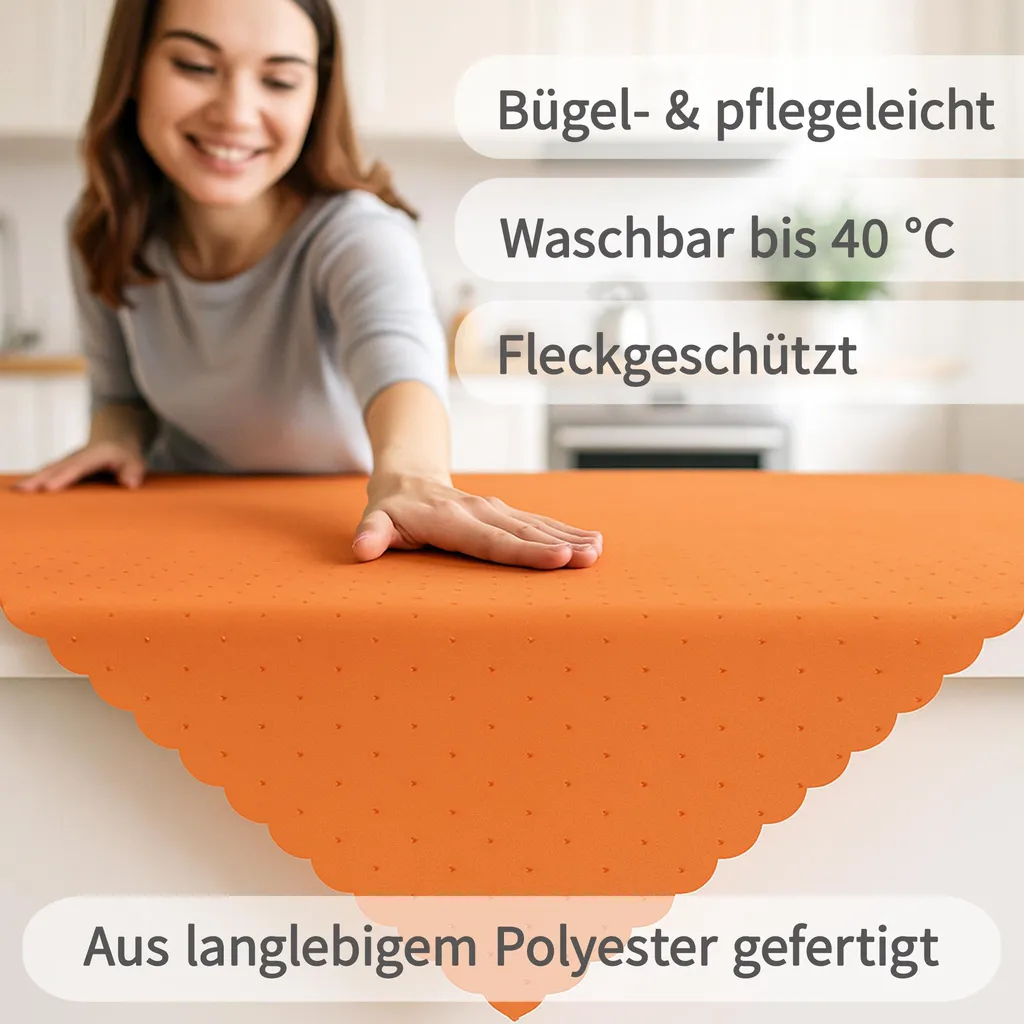 Tovaglia Quadrata 110x110 cm Marrone Chiaro - Design Moderno Cucina - 3