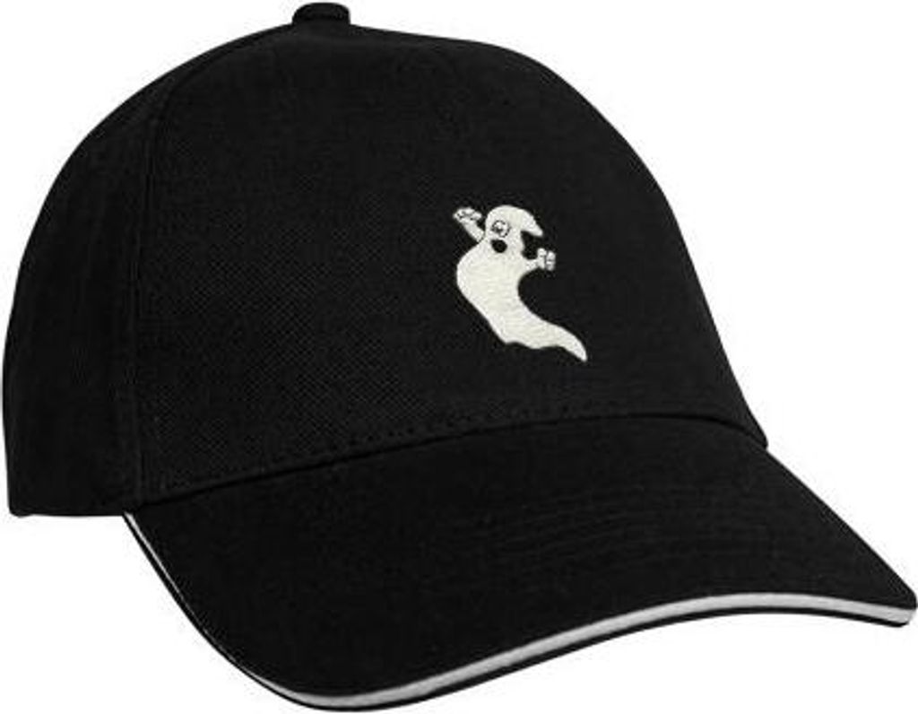 Baseballcap mit Einstickung Gespenst 68195 Color - schwarz