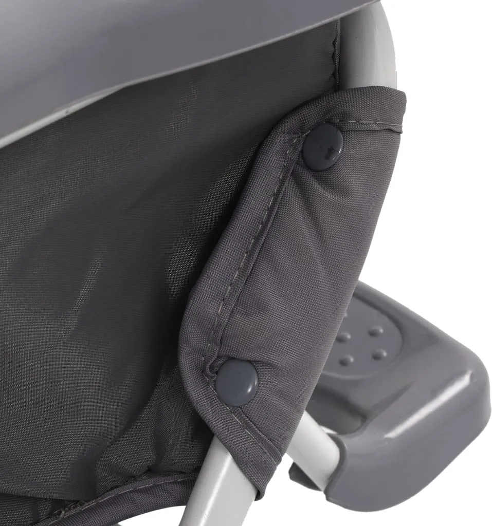 Chaise haute bébé pour apprendre à manger à table en famille coloris gris - 9