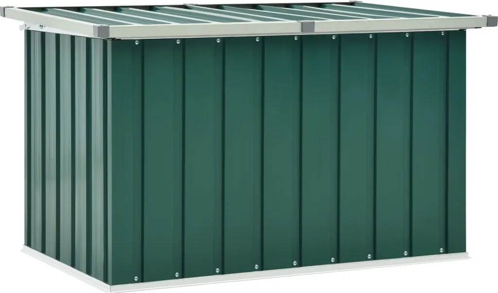 Baule da Giardino Verde 109x67x65 cm | Box Porta Attrezzi in Acciaio