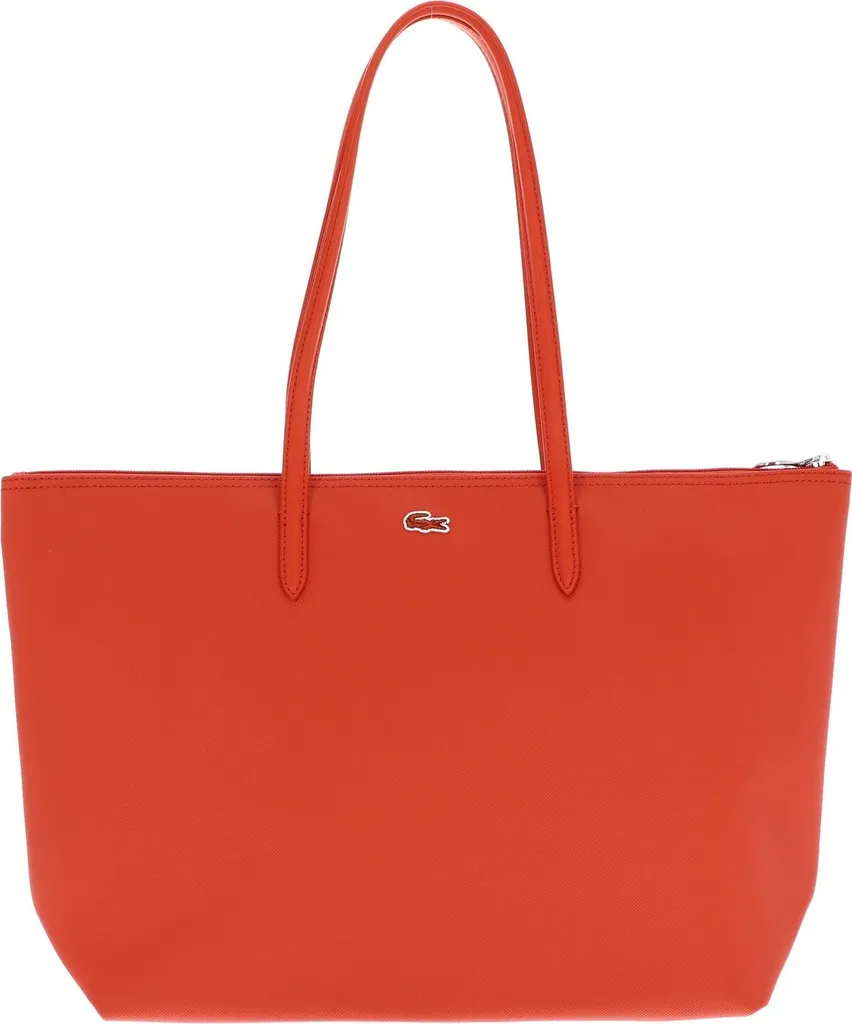 Lacoste Sac à épaule zippé en toile piquée Burnt Orange L.12.12 Croc