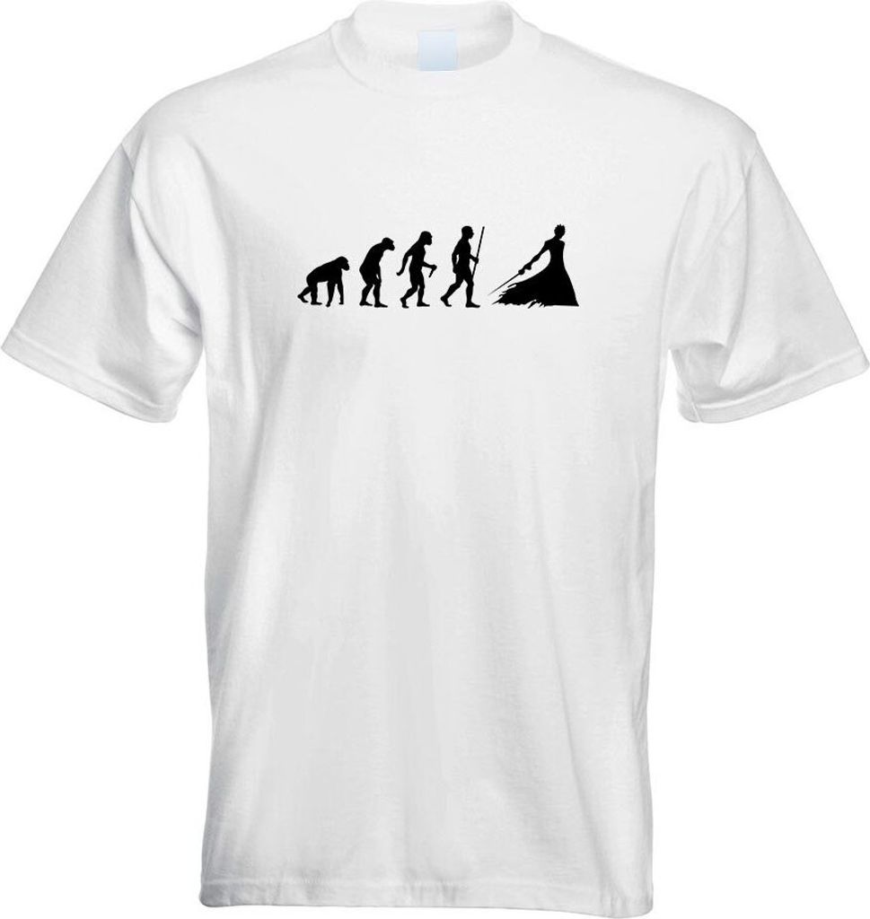 Kiwistar - T-Shirt - Weiss - Samurai Schwert Evolution Motiv Bedruckt Funshirt Design Print - mit Motiv Bedruckt - Funshirt Design - Sport - Freize...