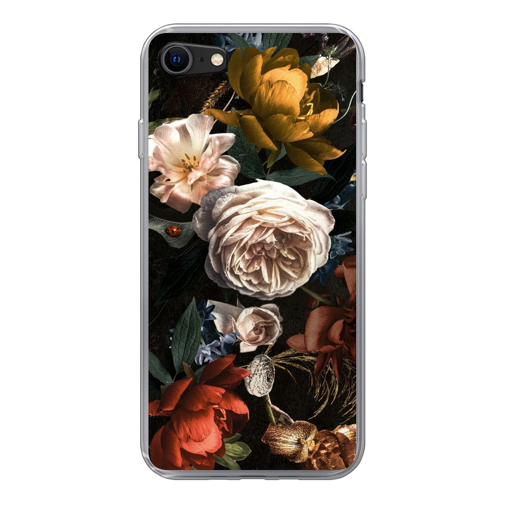 MuchoWow Handyhülle Schutzhülle Hülle für iPhone 8 Blumen - Natur - Muster Silikon Softcase Handy Hülle - Schutzhaube