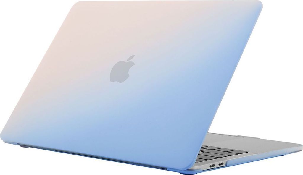 Mobigear Rainbow Matte MacBook Air 13 Zoll (2018-2020) Hardcase Hülle MacBook Case - Blau - Model A1932 / A2179 / A2337