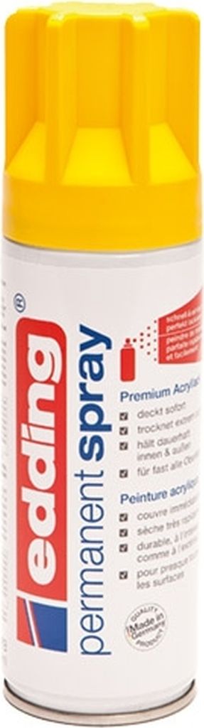 Acryl-Farblack Permanentspray verkehrsgelb seidenmatt RAL1023 Packung mit 6 Stück