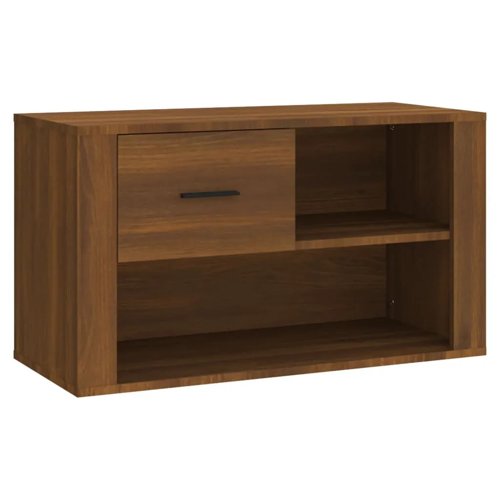 Mobile Scarpiera Salvaspazio 80 cm Effetto Rovere | vidaXL Home - 1