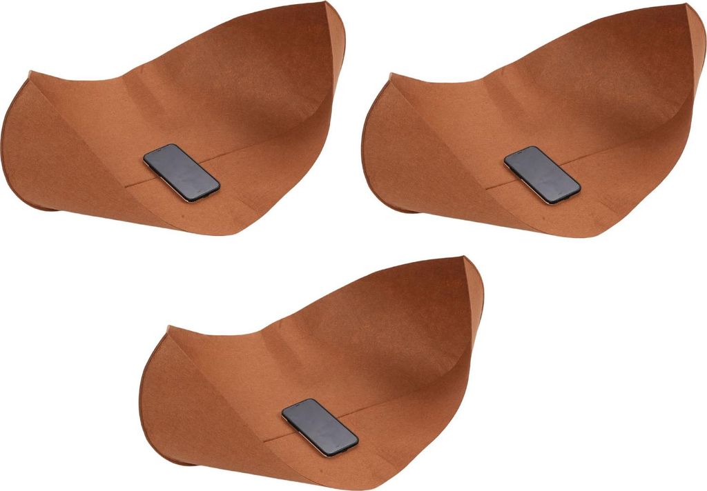 3PCS Fenster Box Liners für Pflanzer Filz Trog Planter Basket Flower Box Liners für Wand hängenden Korb Garten Zaun Geländer Braun 76.2cm/30inch