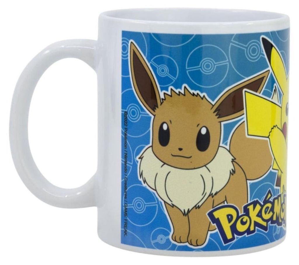 Pokemon Pikachu Evoli Kaffeetasse Tasse 325ml Mug Cup mit Geschenkkarton