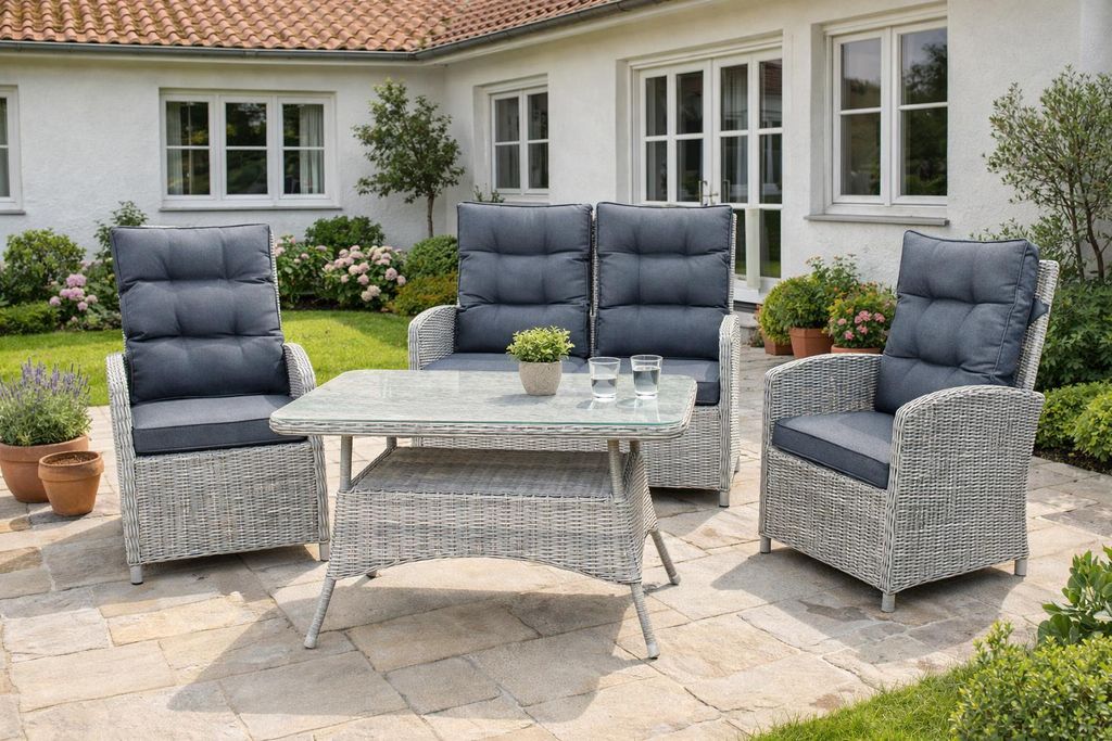 Green Spirit® Monte Carlo Lounge-Set 4-tlg. Polyrattan Produktbild 