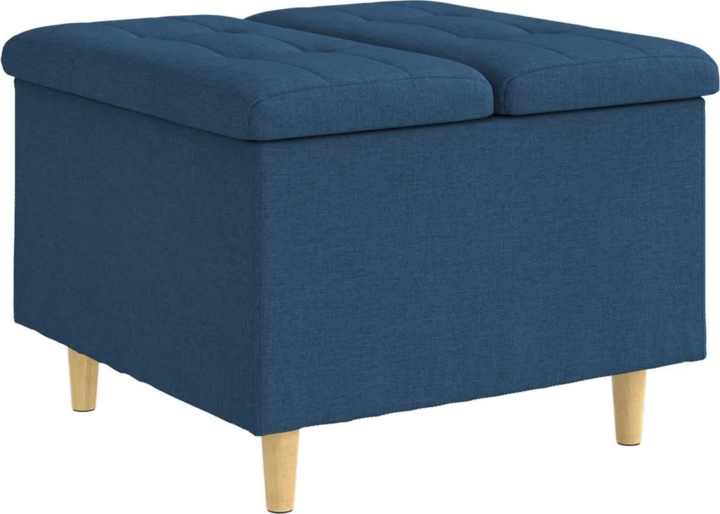 Offerta Pouf Contenitore Blu 60x60x45 cm | Tessuto Alta Qualità