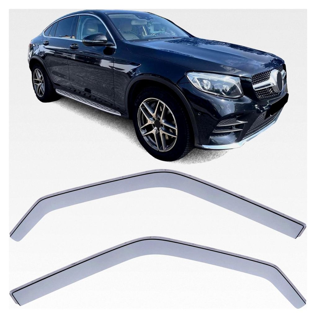 Windabweiser Regenabweiser Windschutz Schwarz Smoke für Mercedes GLC Coupe