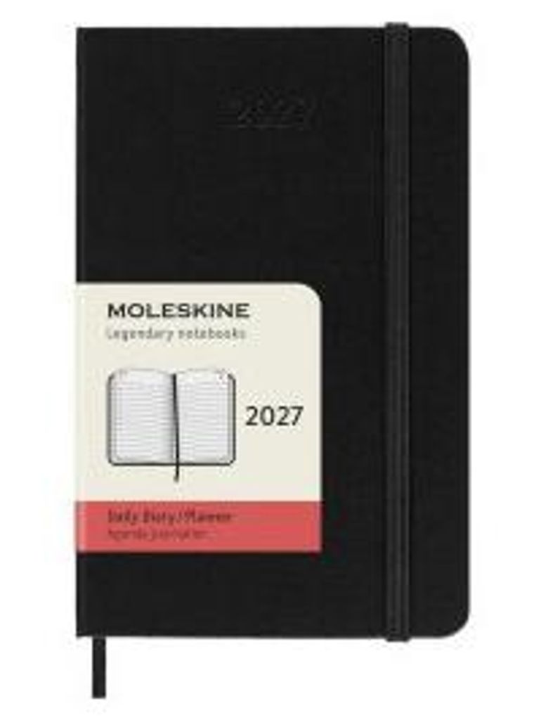 Agenda Moleskine Journalier de Poche 2027 Noir Rigide Image du produit 