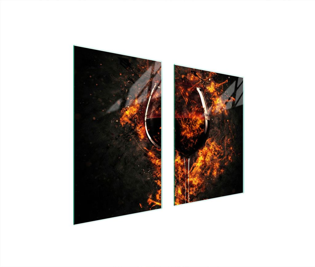 Glasschutzplatte Für Küche 65X52 Wein